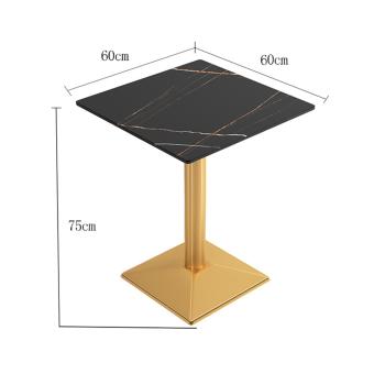360Home Gastronomiemöbel Esszimmertisch Esstisch Küchentisch für Esszimmer Wohnzimmer tisch Keramik schwarzgold2
